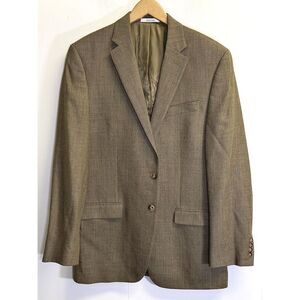Lauren‎ Ralph Lauren Blazer Mens 40L Brown Silk Wool Blend 2 Button Sport Coat